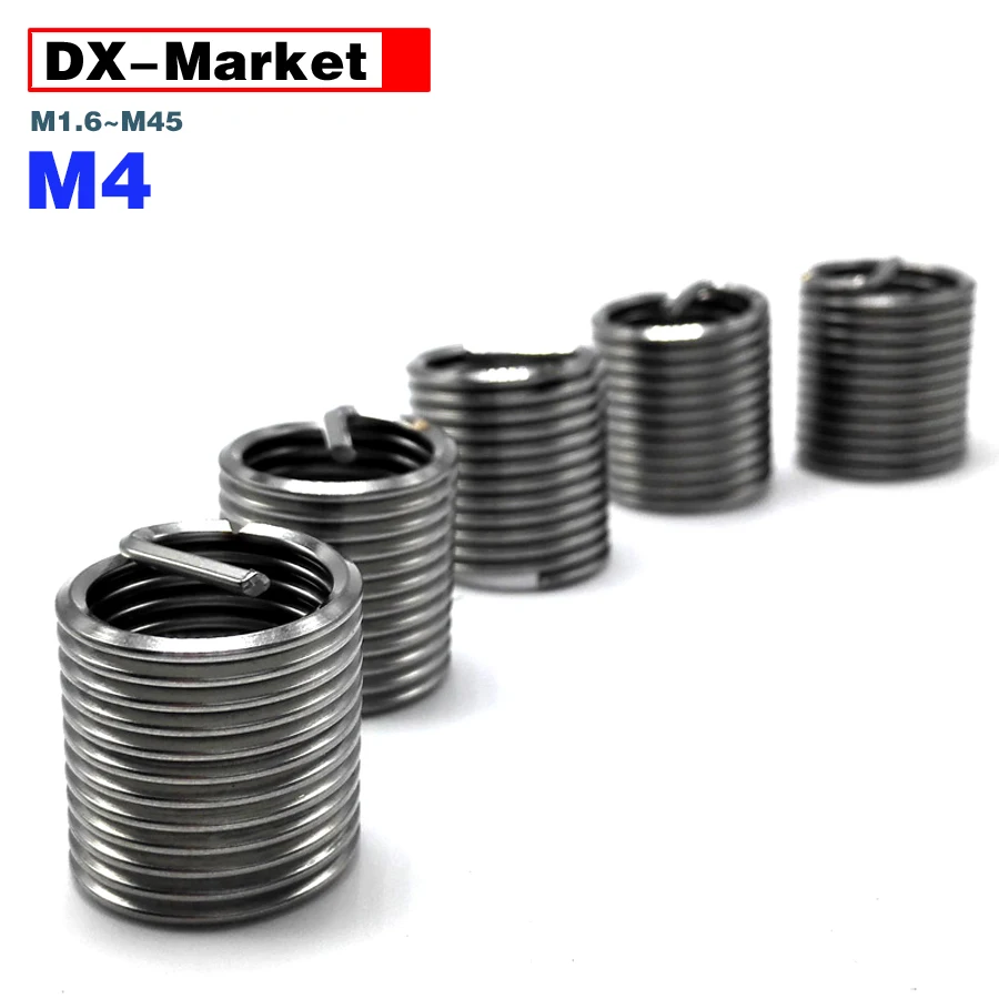 

M4 Threaded Inserts , 304 Stainless Steel Wire Thread Insert Fasteners M1.6-M48, M4*0.7p ,G003