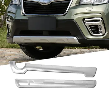 

For Subaru Forester 2019 1 Set Car Accessores Front & Rear Bumper Skid Cover Trim ABS Stainless Steel Protector Guard Plate