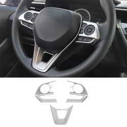 Sleek Car Steering Wheel Button Trim Cover Sticker Accessories (Silver)