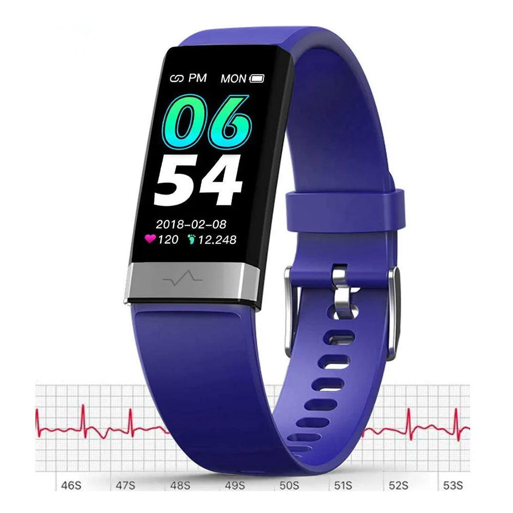 V19 ECG Bluetooth4.0 Heart Rate Blood Pressure Sleep Monitoring Smart Bracelet USB Port Charging Smart Bracelet