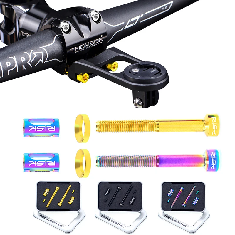Risk M5x40mm титановый велосипед держатель компьютера фиксирующий болт MTB дорожный велосипедный спидометр/держатель камеры Расширенный крепежный винт набор