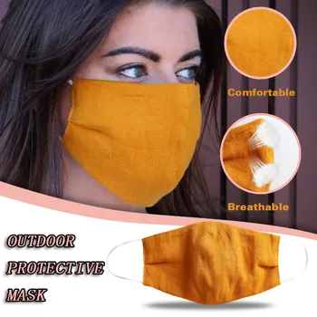 

Adult Natural Linen Cool Mouth Cover Dust-proof Washable and Reusable Masks Summer Outdoor Sunscreen Thin Breathable Face shield