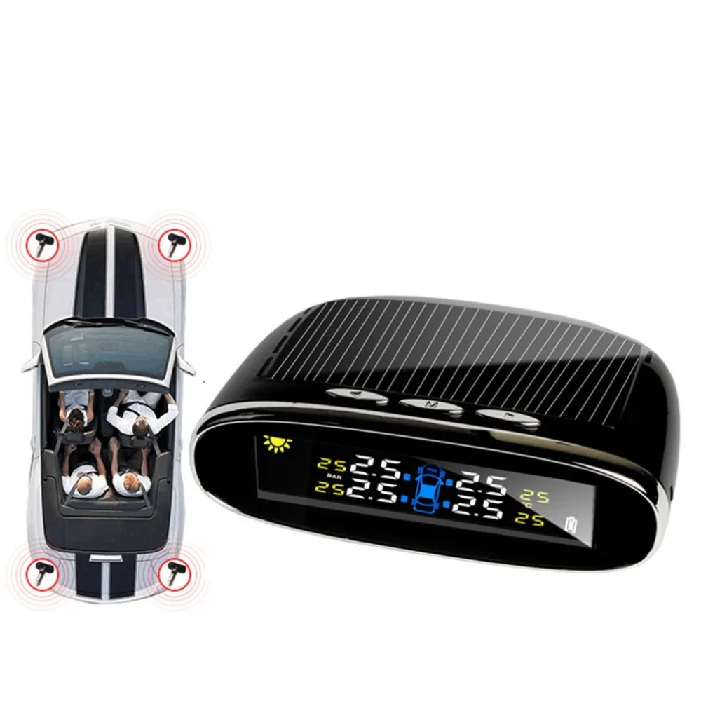 Для Steelmate Tp-s1i Tpms система контроля давления в шинах беспроводной солнечный дисплей 4 внутренних/внешних датчика