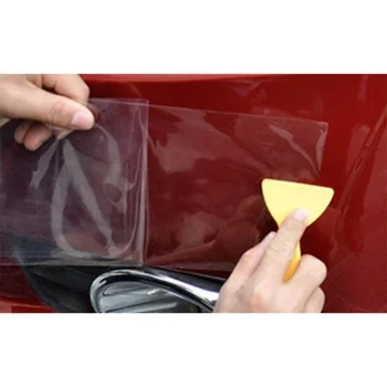

1Set Car Films Stickers Yellow Plastic Scrapers Auxiliary Tools Small Scraper For Car Lights Window Glass Film Triangle Scraper