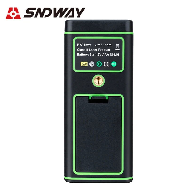 SNDWAY цветной ЖК лазерный дальномер 120 м 100 80 70 50 Быстрое измерение регулируемые