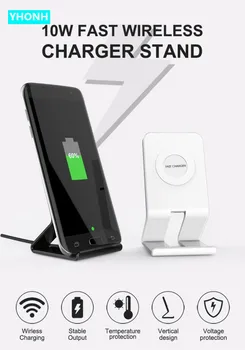 

10W Stand Fast Wireless Charger For Samsung Galaxy S10 S9/S9+ S8 Note 9 USB Qi Charging Pad for iPhone 11 Pro XS Max XR X 8 Plus