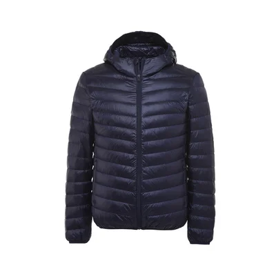 navy hood Nice New Arrive White Duck Down Jacket Men Autumn Winter Warm Coat Men Light Thin Duck Down Jacket Coats Ultra Down - Цвет: navy hood