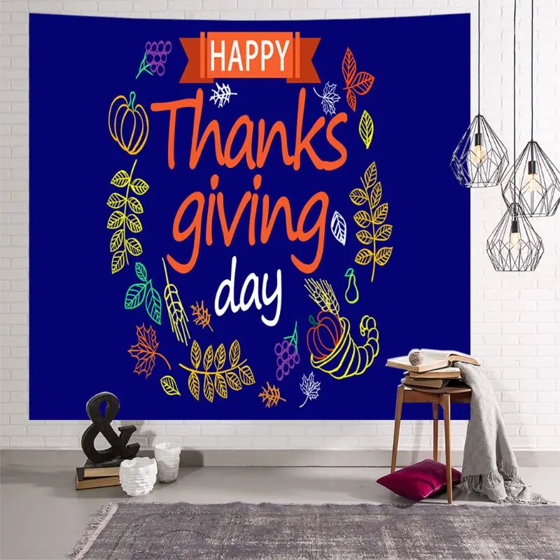 Fall Harvest Autumn Thanksgiving Tapestry Wall Art for Home decor 59*79 inches