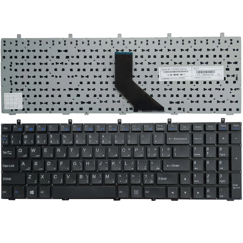 New Arabic/AR laptop Keyboard for DNS Clevo W370ET W350ET W370STQ W350ST W355 W670SC W350SS W670SR W370SS no frame | Компьютеры и офис