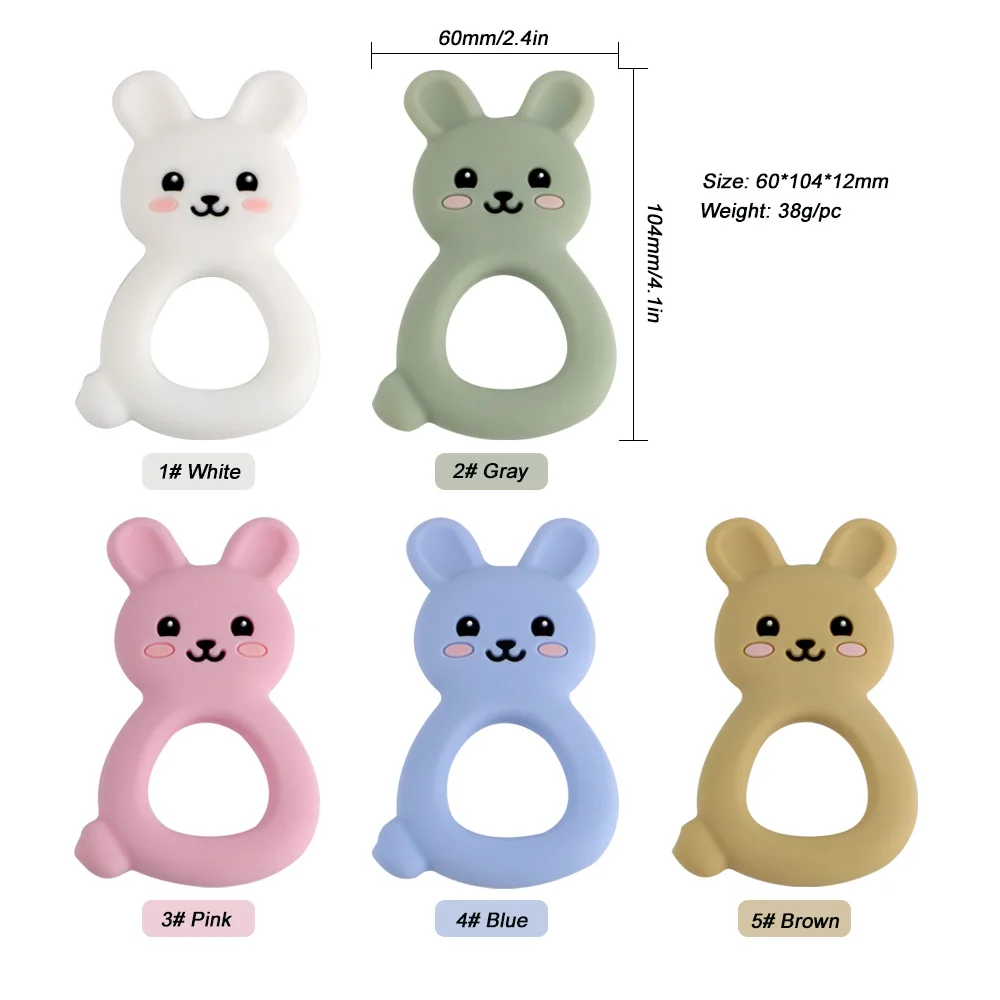 Kovict BPA Free 5/10pcs rabbit Silicone Baby Teether rodent Baby Teething Toys Chewable Animal Shape Baby Products Nursing Gift 5 Kovict BPA Free 5/10pcs rabbit Silicone Baby Teether rodent Baby Teething Toys Chewable Animal Shape Baby Products Nursing Gift 5