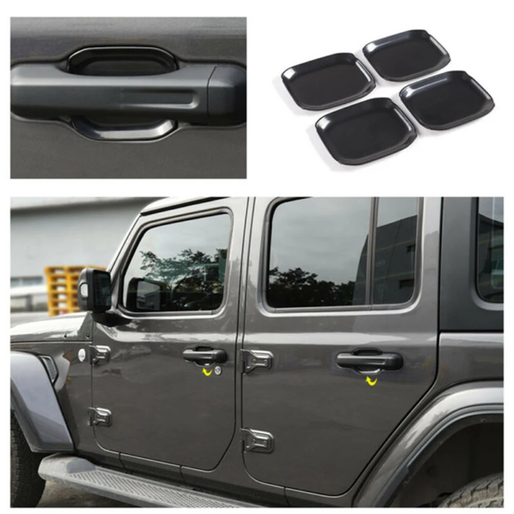 5 шт. для Jeep Wrangler JL черный дверные ручки чаши чехол накладка 4-дверь может DIY внешний Запчасти
