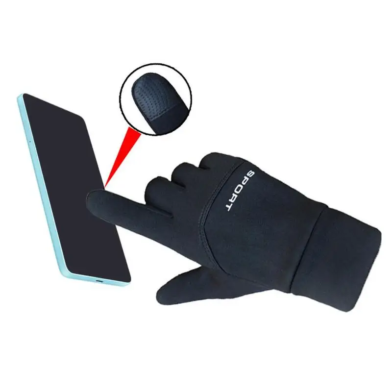 Autumn and Winter Plus Velvet Thickening Sport Riding Non-slip Screen Waterproof Gloves Men's Electric Bicycle Hand Warmer