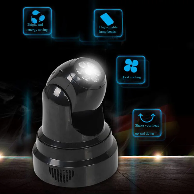 Музыкальные сценические прожекторы с Bluetooth вращающейся головкой 9 цветов