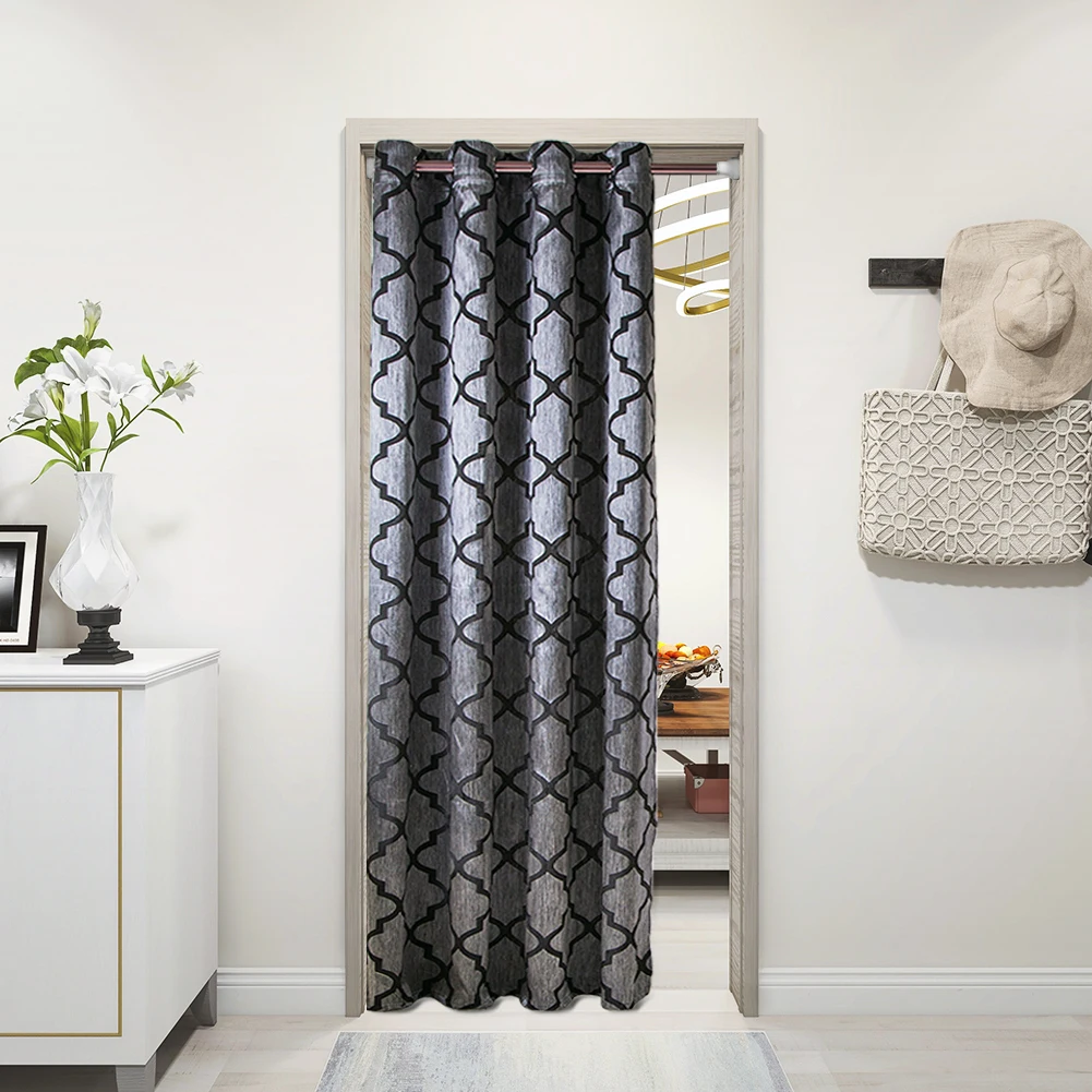 NAPEARL, 1 cortinas de puerta para puertas de dormitorio, cuadros modernos europeos, estilo geométrico Jacquard, decoración, Top Match|Cortinas| AliExpress