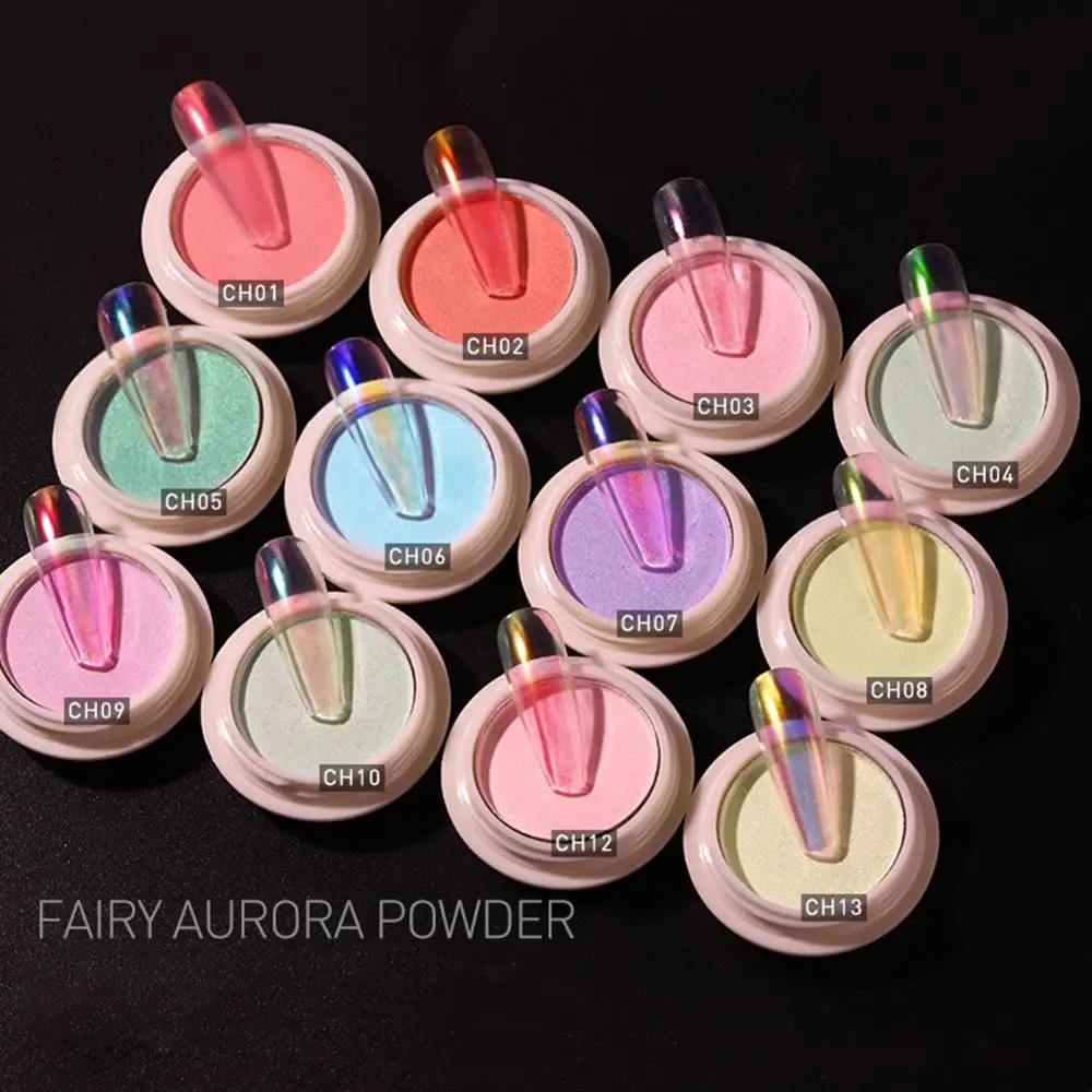 

12 Colors Manicure Nail Art Kit Aurora Dip Powder Nail Kit Starter Set with 2 Butterfly Decoration Manicure Nail Art Kit