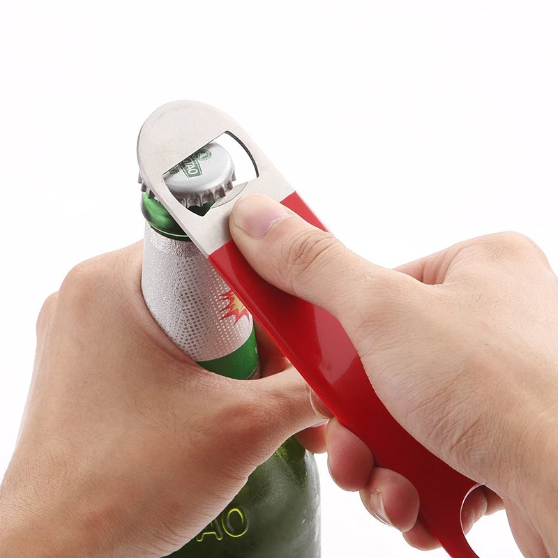 Premium Rubber-Coated Stainless Steel Bottle Opener, 7-Inch, Professional Speed Design