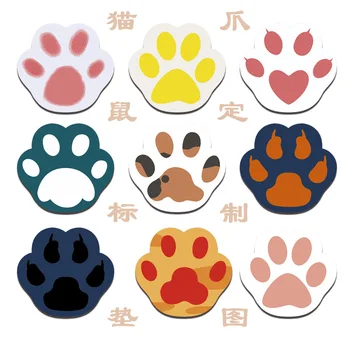 

CAT'S Paw Animal Non-Lock Edge Manufacturers Shortcut Key Thickened Edge Game Rubber Cute Wholesale Customizable Mouse Pad