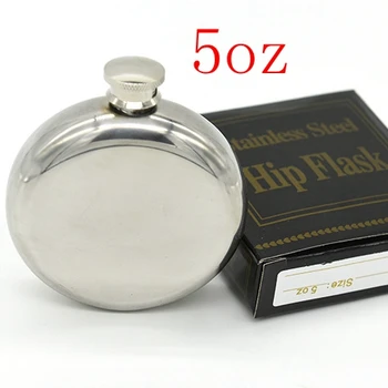 

25pcs/lot wholesale 5oz Hip Flask Stainless Steel Flagon Wine Bottle Mirror Surface Men's Pocket Flask Portable Pocket Flagon