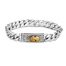 Cigovo 925 Серебряный Чэнь браслет мужской корейской версии моды одиночный уличный хип-хоп моды мужской личности моды тенденции