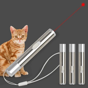 

1 PCS Funny Pet LED Laser Pet Cat Toy USB Charge Amusement Interactive Toy with Cat for Training Ligth Weight Laser Pen Gifts