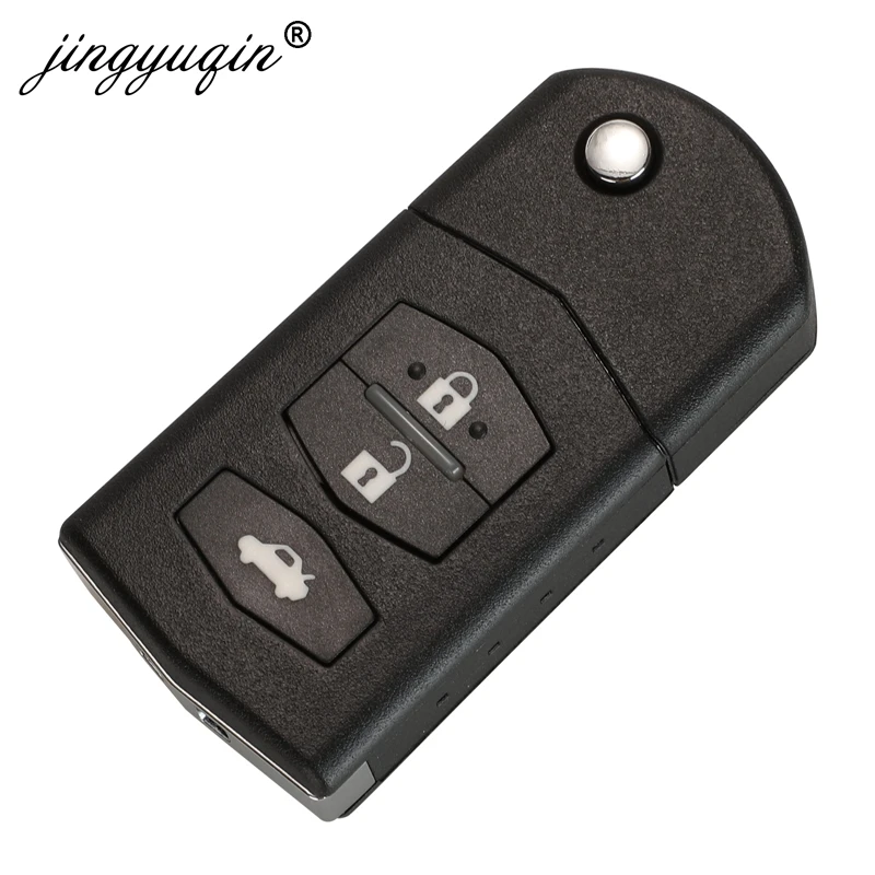 Автомобильный Брелок дистанционного управления с ключом jingyuqin 3BTN для Mazda 5WK43449D