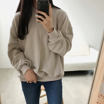 

O-neck Fashion Brand Women Hoodies Spring Autumn Male Casual No Hoodies Sweatshirts Women's Solid Color Hoodies Sweatshirt Tops