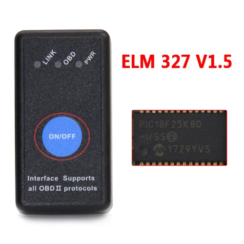 OBD 2 elm327 v1.5 с переключателем Bluetooth 4,0 Автомобильный диагностический сканер OBD2 с PIC18F25K80 elm 327 V1.5 Диагностический Инструмент Лидер продаж - Цвет: V1.5 and PIC18F25K80