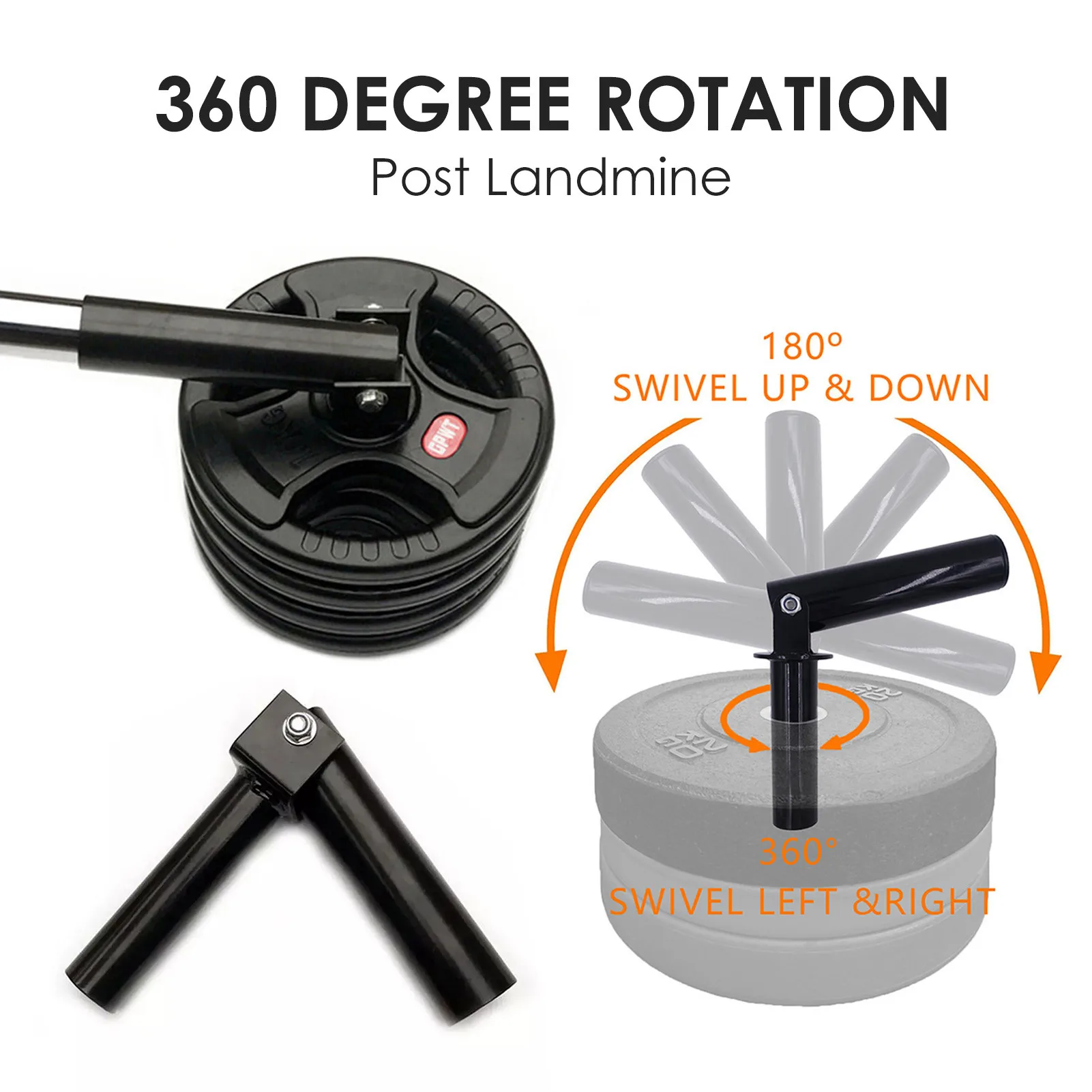 

Gym Fitness Equipment T-Bar Row Plate Rotation Post Barbell Accessory T-shaped Multi-Function Rod Support Rack
