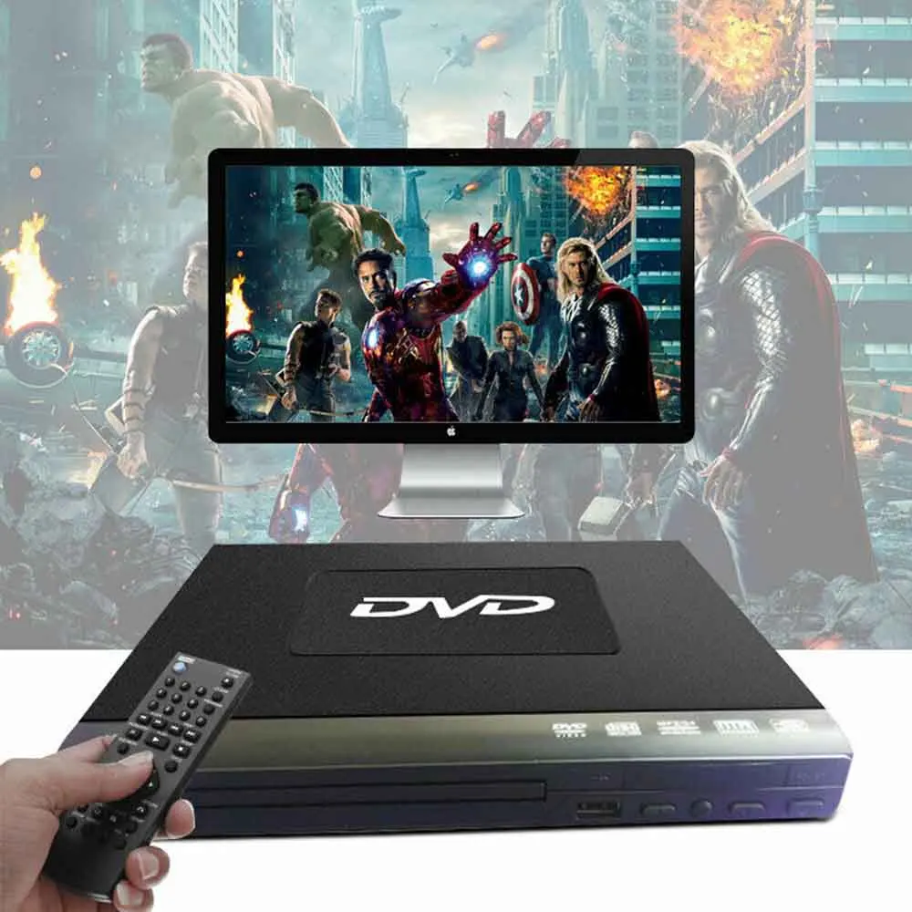 Dvd плеер с USB + RCA аудио кабелем коаксиальный порт черный дом|Проигрыватели DVD| |