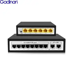 Gadinan 4CH 8CH 48V Network POE Switch Ethernet with 8 Ports IEEE 802.3 af/at for IP camera/Wireless AP/CCTV camera system