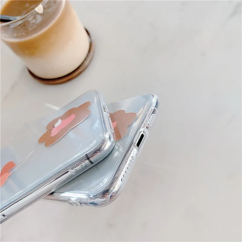 Korean phone case cartoon bear for iphone 11 Pro Max case iphone xs max xr x cover 6 6s 7 8 plus funda balloon soft silicone tpu