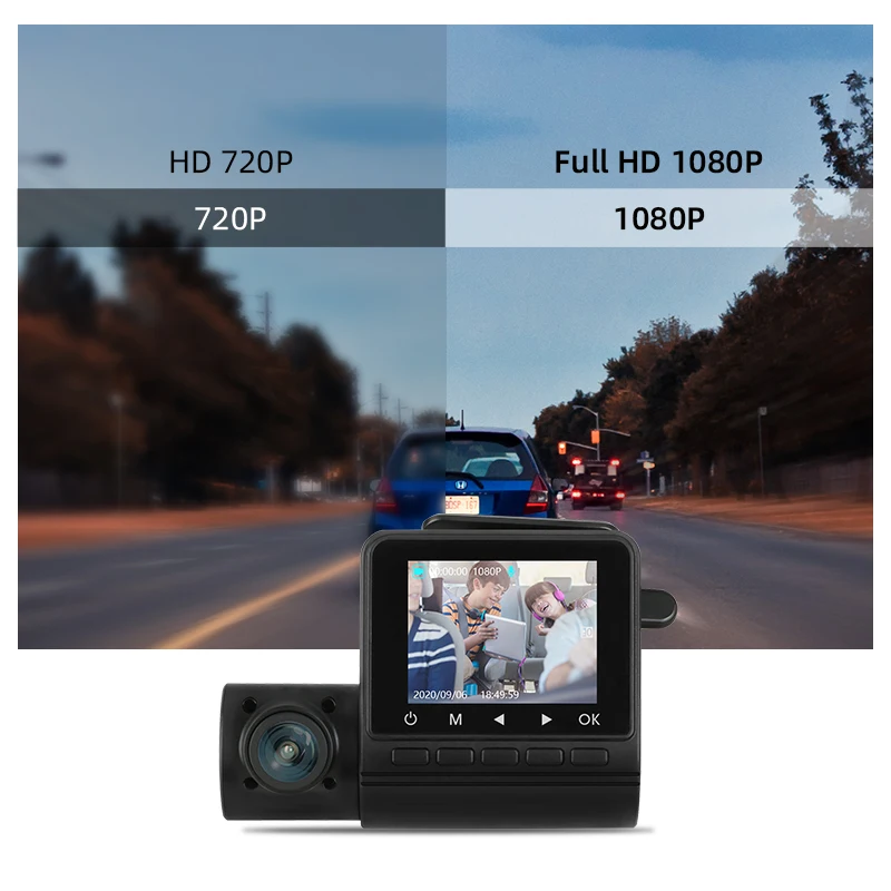 Vtopek Dash Cam GPS 1080P HD Скрытая DVR камера Автомобильный видеорегистратор IPS экран