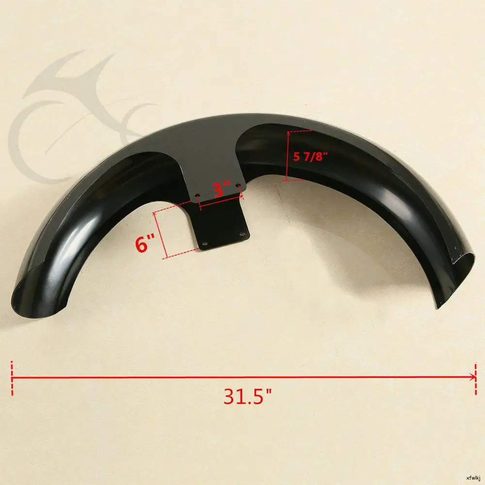 Unpainted 6/" Front Fender For Harley 26/" Wheel Bagger Touring Street Glide Road