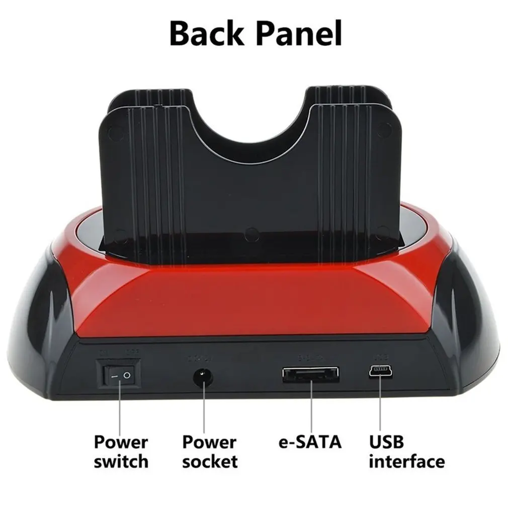 Multifunctional HDD Card Reader Docking Station Dual USB 2.0 2.5'' 3.5 Inch IDE SATA External HDD Box Hard Disk Drive Enclosure