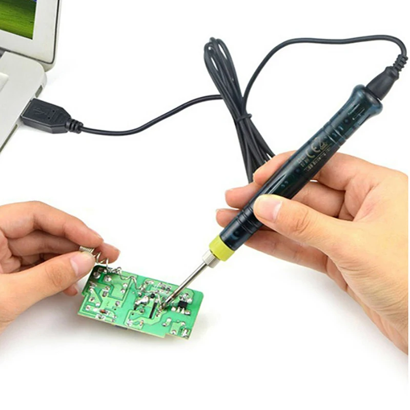 USB Mini 5 в 8 Вт Электропитание USB паяльник ручка наконечник сенсорный переключатель Набор DIY портативный нагрев сварочный паяльник инструменты