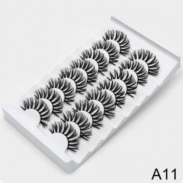 3D Faux Mink Lashes Natural False Eyelashes Dramatic Volume Fake Lashes Makeup Eyelash Extension Silk Eyelashes