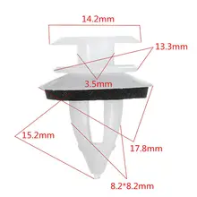 

Replacement Fastener clips 100pcs Decor Trim White With Seal Ring Fender