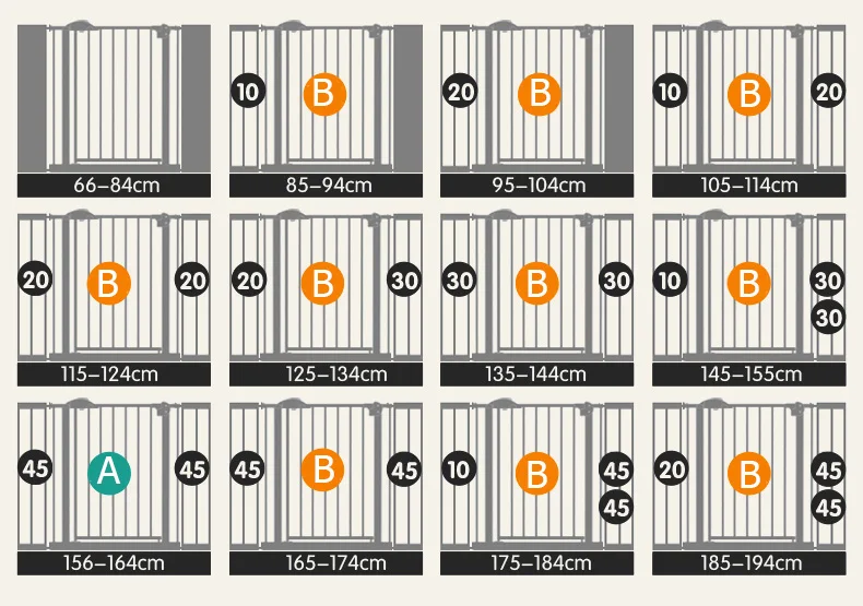 Babysafe металлические железные ворота детские ворота безопасности pet изоляционный забор 75-82 см ширина мульти-размер ворота