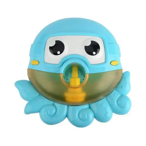 Синий Bubble Octopus Музыка Детские Игрушки для ванны детский бассейн Ванна Для Купания Мыло машина автоматический пузырь Забавный осьминог облако утка Ванна - Цвет: Синий