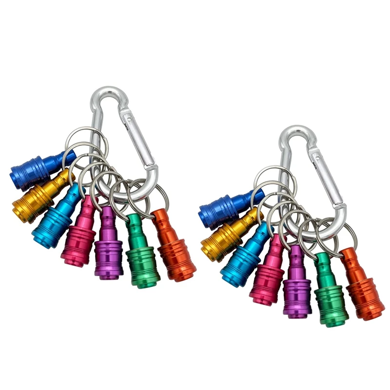 1/4 Inch Hex Shank Keychain Drill Screwdriver Bit Holder Aluminum Alloy