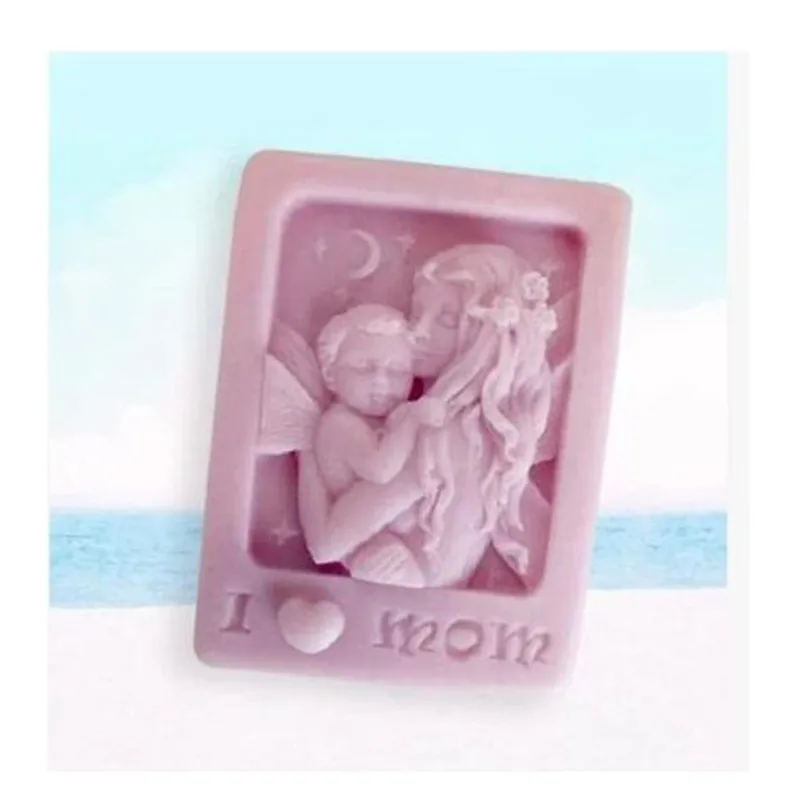 

Kitchen Cake Mold Mother Holding Child Shape Rectangular Soap Chocolate Cake Molds Silicone Cake Decoration Gadgets