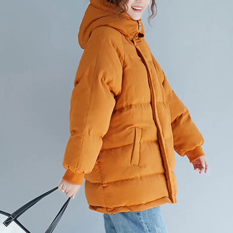 Зимние куртки для женщин 8X 7XL, большие размеры, обхват груди 140 см, пальто для женщин оранжевого цвета