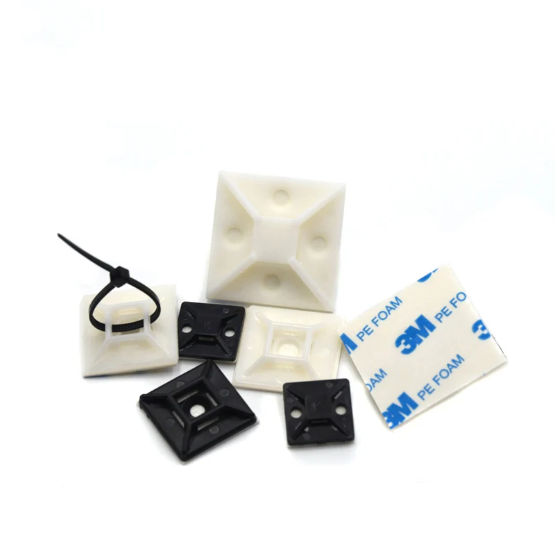 Adhesive Cable Tie Holder Cable Ties Mount Base Holder Removable Self