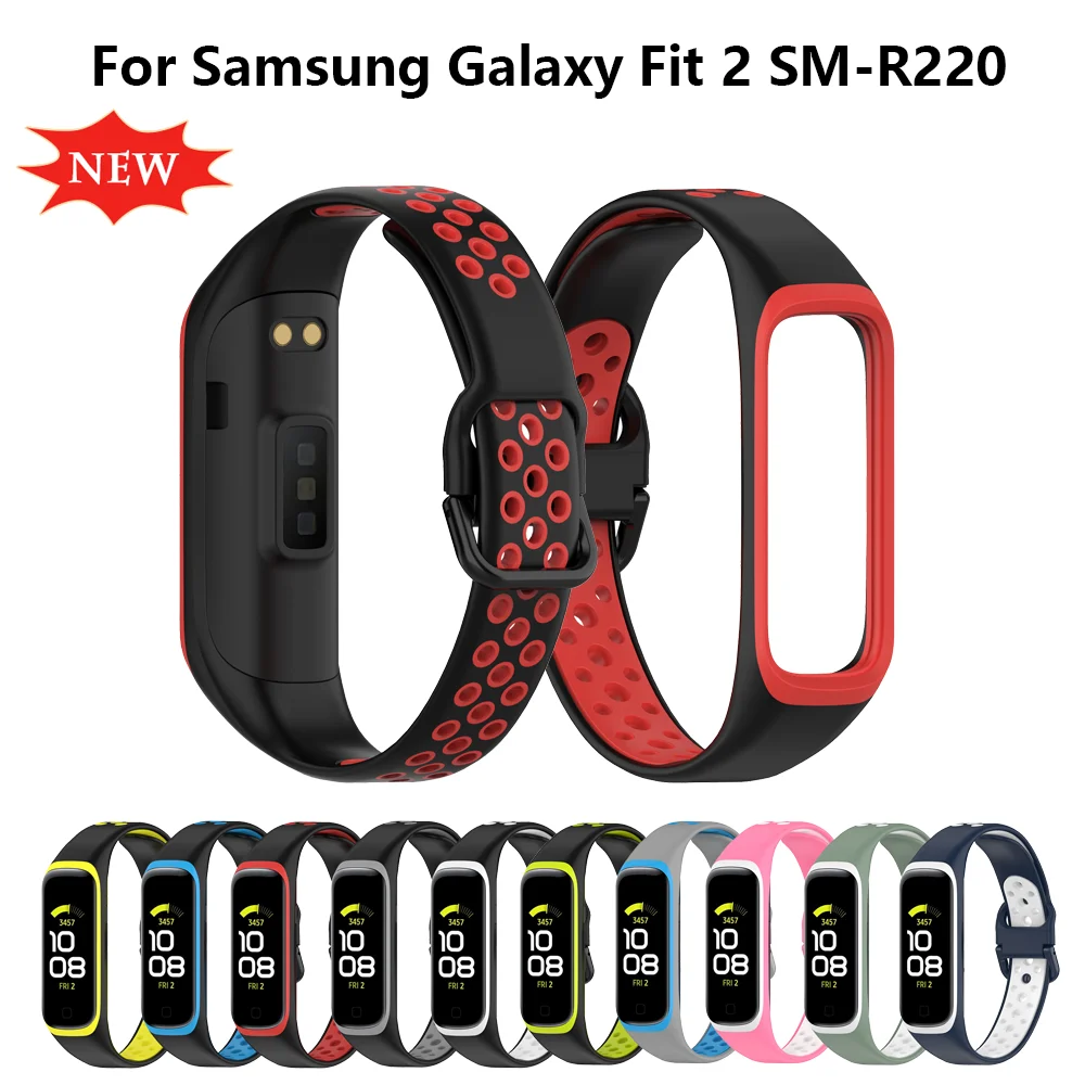 2020 Soft Silicone Wrist Strap For Samsung Galaxy Fit2 R220 Sports Smart Bracelet Band Replacement For Samsung Galaxy Fit 2 R220