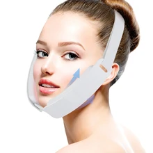 

Chin V-Line Up Lift Belt Machine Red Blue LED Photon Therapy Face Slimming Vibration Massager Facial Lifting Device V Face care