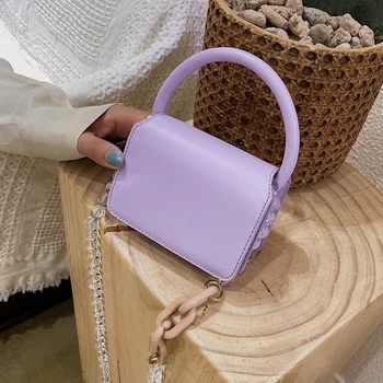 

Chain mini Crossbody Bags For Women 2020 Small Handbag Small Bag PU Leather Hand Bag Ladies Designer Evening Bags