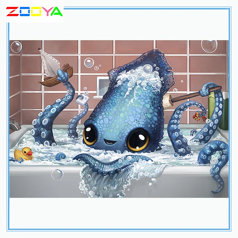 Zooya 5D Diy алмазная живопись Осьминог подарок ручной работы 3D Алмазная вышивка