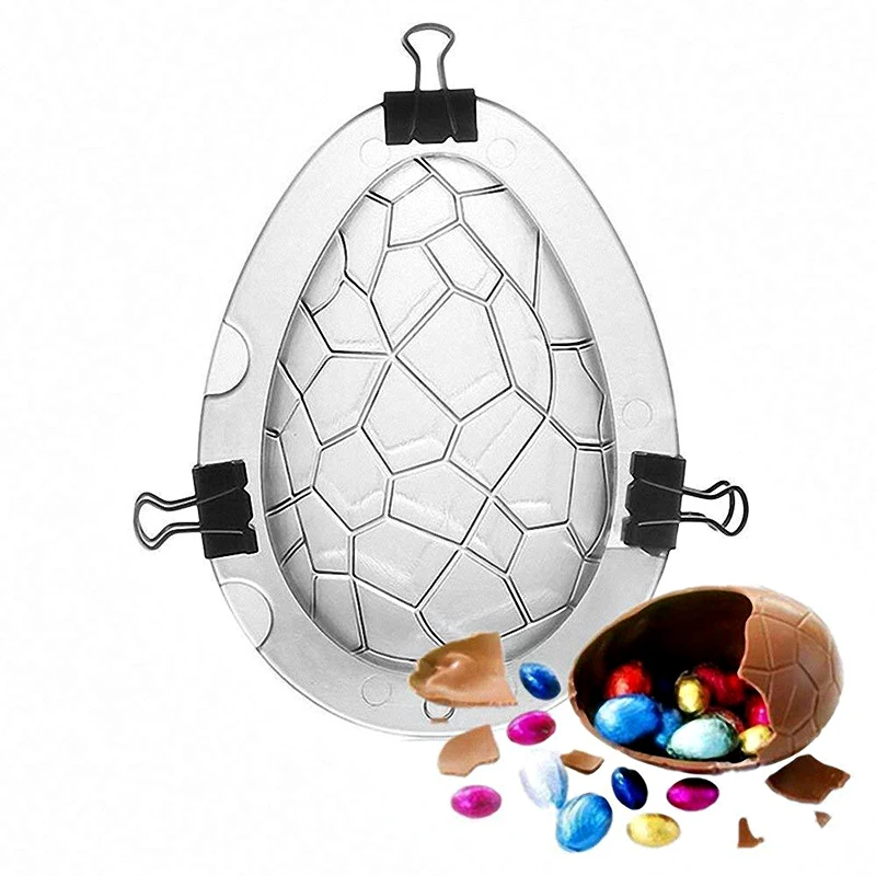 

3D Dinosaur Egg Shape Plastic Chocolate Mould Polycarbonate Candy Jelly Mousse Mold DIY Easter Eggs Baking Decorating Tools