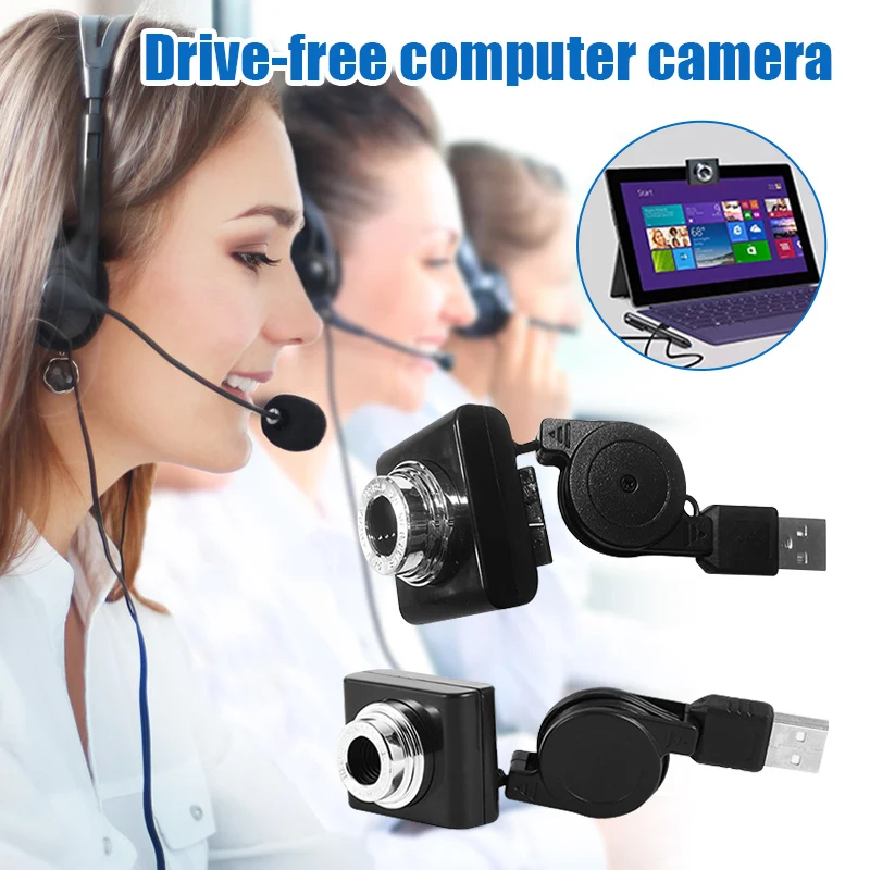 

Driver-free Computer Camera Webcam Manual Focus Plug and Play HD USB Web Camera for Home AS99