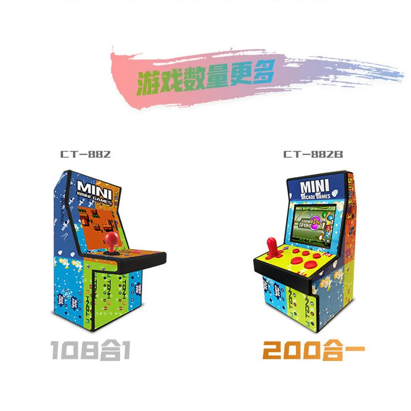 

Children Gift Educational Toy Mini Small Arcade Handheld 8-Bit NES Game Console Single Person Rocker